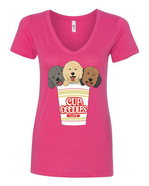 Cup o' Doodles Ladies V-neck Tee
