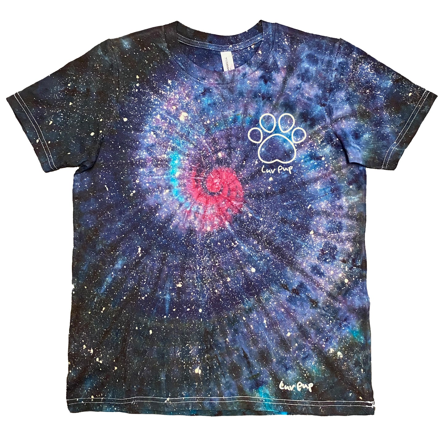 Kid's Luv Pup Spiral Galaxy Tie-Dye Tee