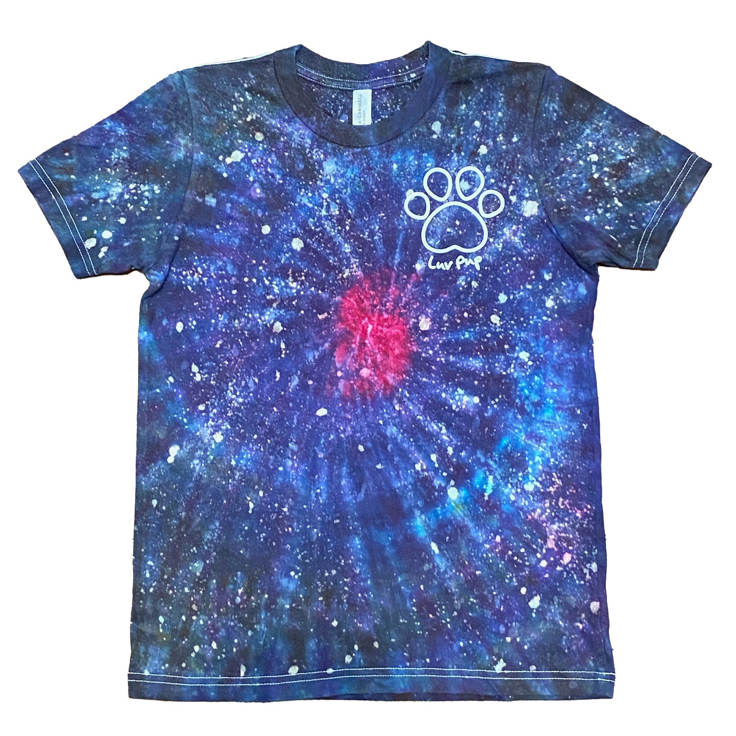 Kid's Luv Pup Spiral Galaxy Tie-Dye Tee