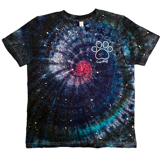 Kid's Luv Pup Spiral Galaxy Tie-Dye Tee