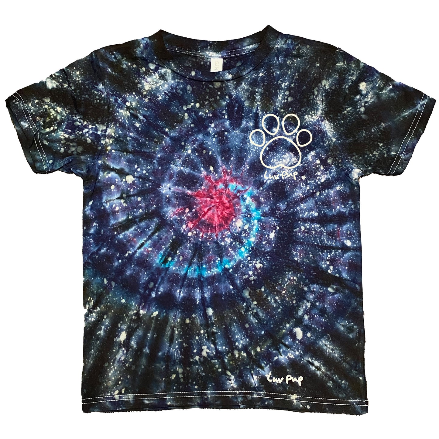 Kid's Luv Pup Spiral Galaxy Tie-Dye Tee