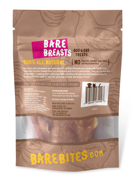 Bare Breasts - Chicken Breast Treats - 3 oz