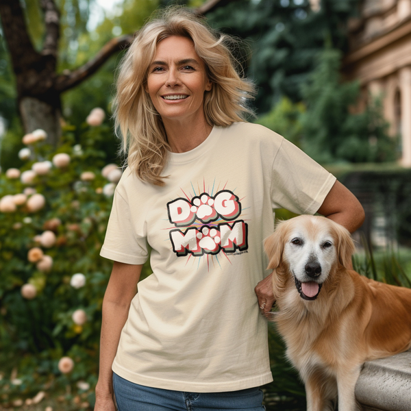 🌟🐾 Dog Mom - Retro Style Premium Tee 🌈✨