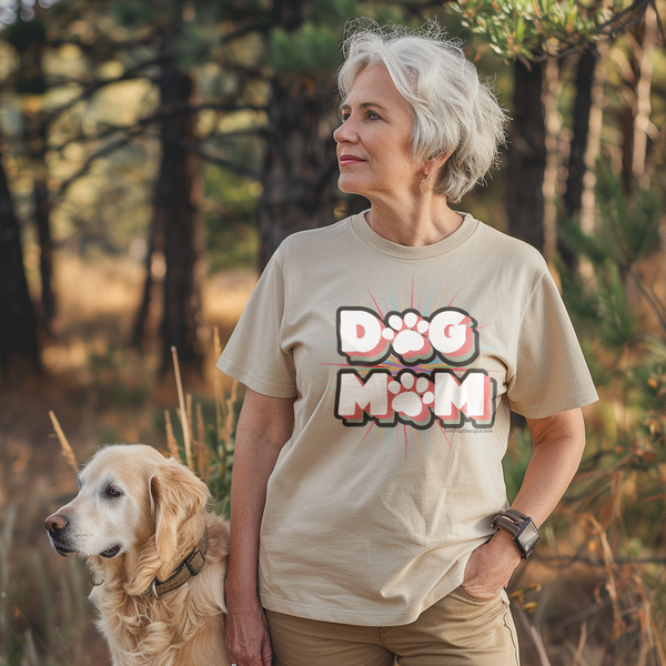 🌟🐾 Dog Mom - Retro Style Premium Tee 🌈✨