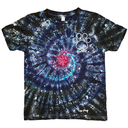 Kid's Luv Pup Spiral Galaxy Tie-Dye Tee