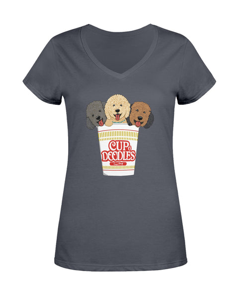 Cup o' Doodles Ladies V-neck Tee