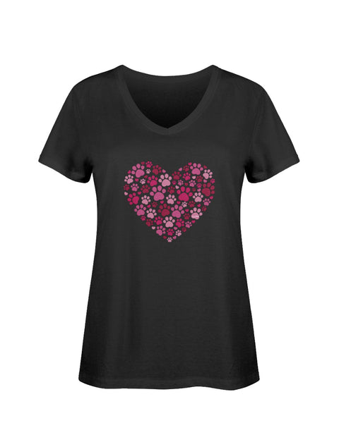 Luv Pup Heart of Paws V-neck tee