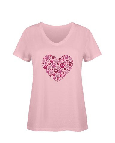 Luv Pup Heart of Paws V-neck tee