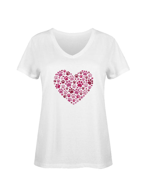 Luv Pup Heart of Paws V-neck tee