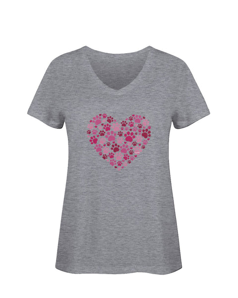 Luv Pup Heart of Paws V-neck tee